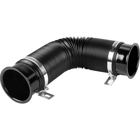 Tuyau d'admission d'air froid universel pour voiture 76 mm (3 pouces) Flexible d'admission d'air noir extensible, réglable jusqu'à 1 m Conduit d'admission flexible modifiable pour automobile (1/5)