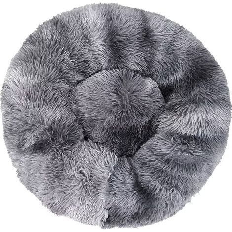 Coussin moelleux lavable pour chat et chien, tie-dye gris foncé, 70 cm – DELKEVIC (1/4)