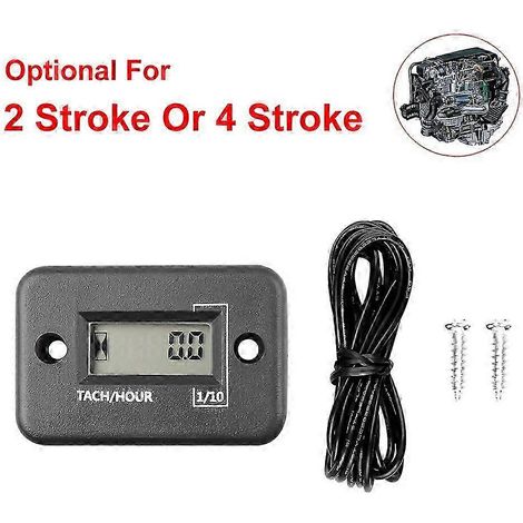 Compteur horaire numérique de régime moteur avec écran LCD pour tous les moteurs essence 2 ou 4 temps, pour motos et SUV. (1/5)
