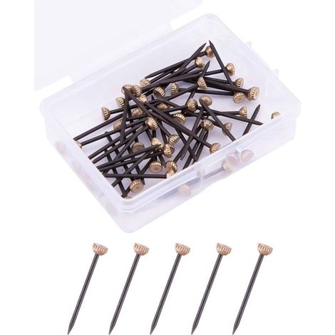 50 Pièces Clous de Suspension pour Cadre Photo, Solutions d'Accrochage Tableau et Cintres de Cadre en Platre avec Boîte de Rangement en Plastique (1/5)