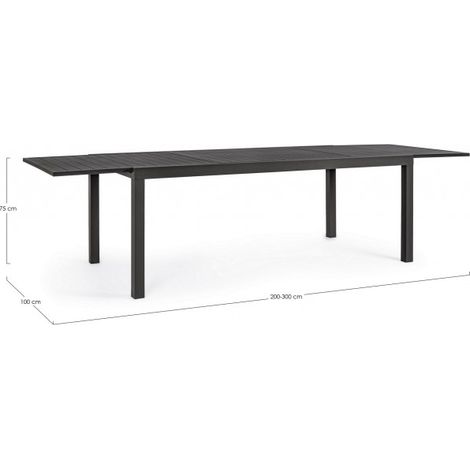 Tavolo Hilde Bizzotto allungabile 200/300cm antracite