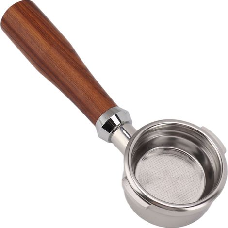 Bodenloser Siebträger 58 mm, 2 Ohren, Edelstahl, abnehmbarer Holzgriff, Kaffeemaschinenzubehör für Breville Series 9 E Classic Rosewood (1/5)
