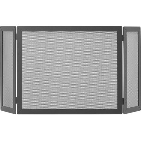Parascintille con Antine 100x50 cm per Camino a Legna in Ferro Belfer 3009 Antracite