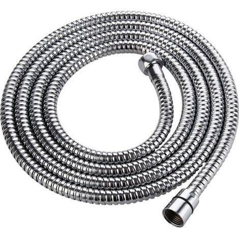 Tuyau de douche 2M tuyau de douche en acier inoxydable anti-torsion chrome accessoires de douche tuyau sanitaire universel salle de bain