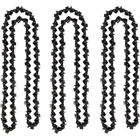 Lot de 3 Chaîne de tronçonneuse de 50 cm 0.325" 1,5 mm 76 maillons d'entraînement - compatible avec Timberpro 62CC, Hyundai et (1/4)