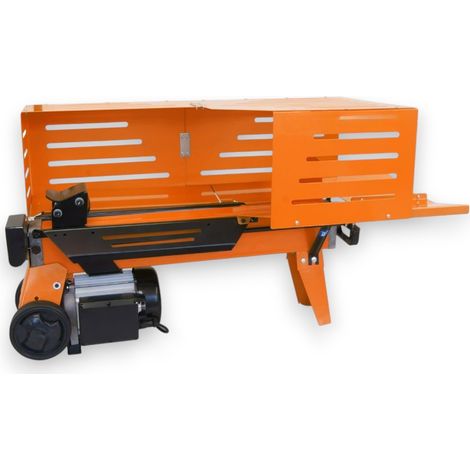Spaccalegna elettrico 2200W orizzontale 7 tonnellate con gabbia in acciaio verniciato (1/4)