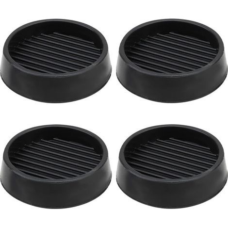 Set mit 4 rutschfesten Gummifüßen für Möbel, Bett, Tisch und Stuhl (5x5 cm, schwarz)