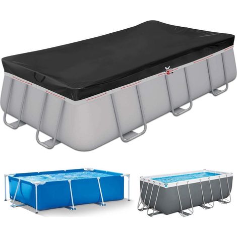 Bâche de piscine rectangulaire 305x205cm, été et hiver, tissu Oxford 420D, pour Intex et Bestway (1/5)