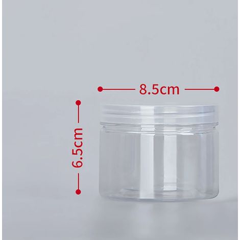 (P-280ml)1 bouteille d'emballage en plastique PET transparente vide avec fermeture hermétique, type seau circulaire, bocal à biscuits, boîte de conservation alimentaire scellée, récipient de stockage (1/5)