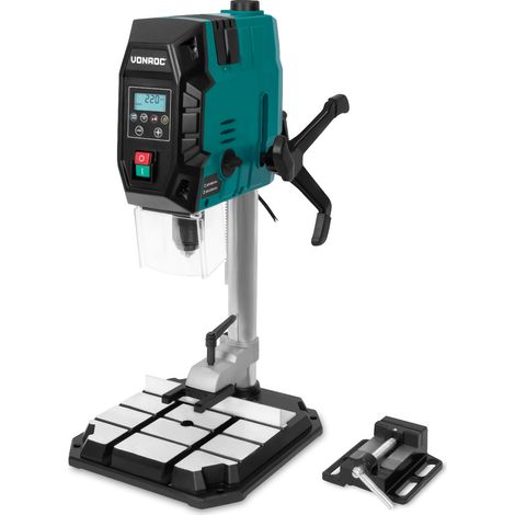 Vonroc – Perceuse à colonne 900W – Écran LCD – Profondeur réglable 80mm – Laser crossline et lumière LED – Pour métal, bois et plastique (1/5)
