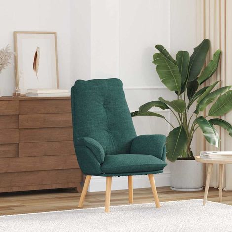 vidaXL fauteuil Vert foncé 69 x 74 x 93 cm Tissu et Contreplaqué (1/5)