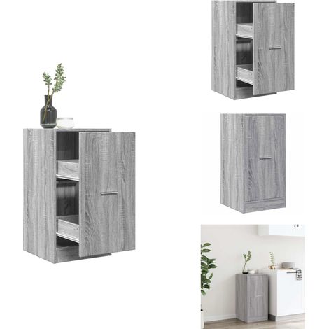 Armoire apothicaire sonoma gris 40x41x77,5 cm bois d'ingénierie - Armoire D'apothicaire - Armoires D'apothicaire - Coffre D'apothicaire - Tiroir D'apothicaire (1/5)