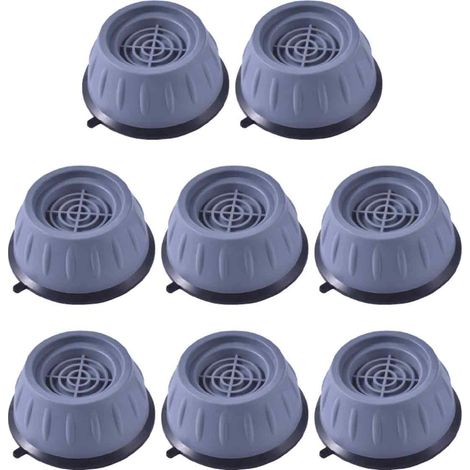 Tapis Anti-vibration - Pour Machine À Laver Et Sèche-Linge - Charge Maximale 100 Kg - En Caoutchouc Et Fibre De Résine - Lot De 8 Pièces (1/5)
