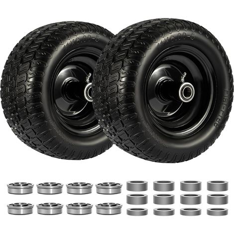 Pneus Pleins 11x6.00-5" Pour Tondeuse À Gazon, 2 Pièces, Roulements Interchangeables 3/4"/5/8"/1/2", Moyeu Réglable 6"-8", Charge 400Lbs, Pour Tondeuses À Rotation Nulle Résidentielles Et Commerciales (1/5)
