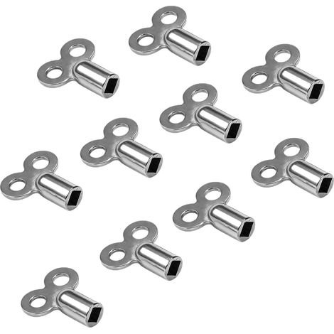 10 chiavi di spurgo del radiatore in argento, strumento di spurgo del radiatore compatibile con la maggior parte dei modelli (1/5)