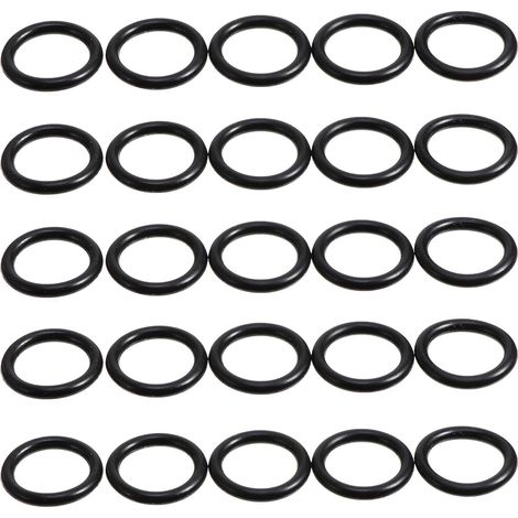 50 Joints Toriques en Silicone Noir Rondelles Plates pour Robinet (1/5)