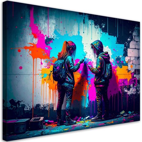 Wandbild Graffiti Street Art 90x60 cm (1/5)