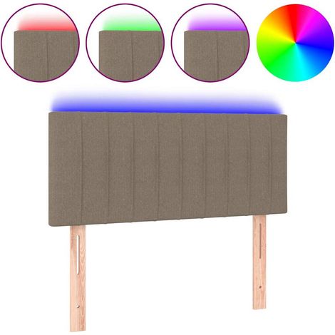 Maison Exclusive - LED Kopfteil Taupe 90x5x78/88 cm Stoff (1/5)