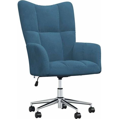 Chaise longue en velours bleu marine – Canapé lit design contemporain, dossier inclinable et repose-pieds rétractable, pour salon ou chambre (1/5)