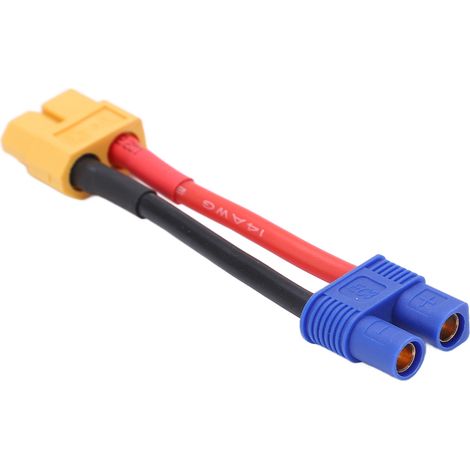 Câble adaptateur de 5 cm avec connecteur femelle EC3 vers prise femelle XT60 pour chargeur de batterie LiPo RC (1/5)