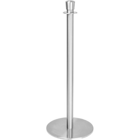 Poteaux d'Accueil Base Plate Inox Brossé - Lot de 2 - Bolero (1/4)