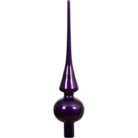 Weihnachtsbaumspitze Feige glänzend Ø 6 cm 26 cm hoch - Glas (1/2)