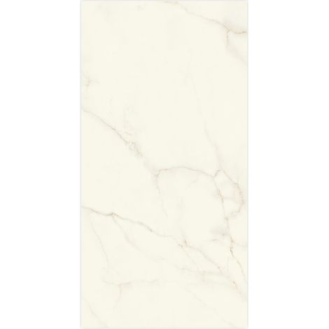 Carrelage effet Marbre Blanc Calacatta Divino 240x120x0,9 cm Brillant Montira - Mur intérieur (vendu par carton de 2,88 m²) - RO'MA CARRELAGE