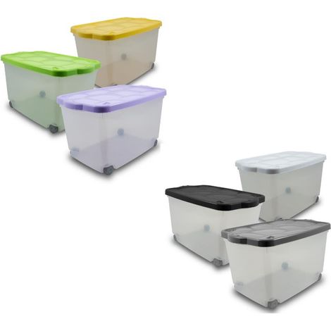 Scatola portabiancheria multiuso box tartarugo 60 x 40 x 36 cm belli&forti 85 litri (1/2)