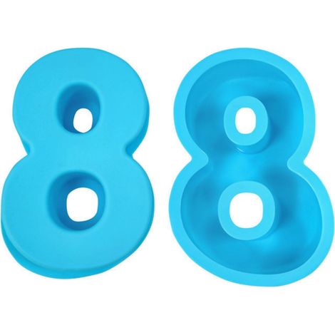 Moule À Gâteau En Silicone - Chiffres - 10 cm - Résistant Au Four Micro-Ondes Congélateur - Pour Pâtisserie Maison Et Décoration - Lot De 1 (1/2)