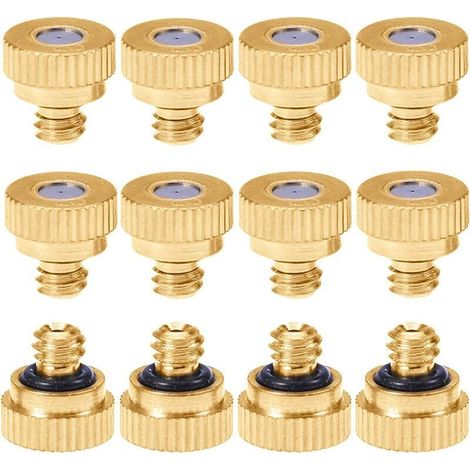 20PCS Buse de Brumisation en Laiton Buse Brumisateur Arrosage 0.4mm Srrosage Sprinkler pour Irrigation de Jardin Système de Refroidissement