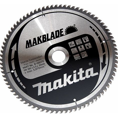 LAM TCT ST MAK 260/30/80 BOIS MAKITA B-09070