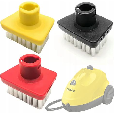 Rosfix Set Handbürsten SC Serie – Ersatzteil für Dampfreiniger Kärcher SC1–SC5  3 Farben, Bajonettanschluss  Hartborsten für Fugen & Armaturen  Reinigungszubehör