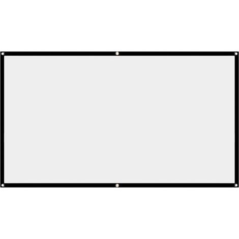 Ecran De Projection - 80 Pouces - Ratio 16:9 - Polyester - Pliable - Pour Cinema Maison Et Plein Air - 1 Unite