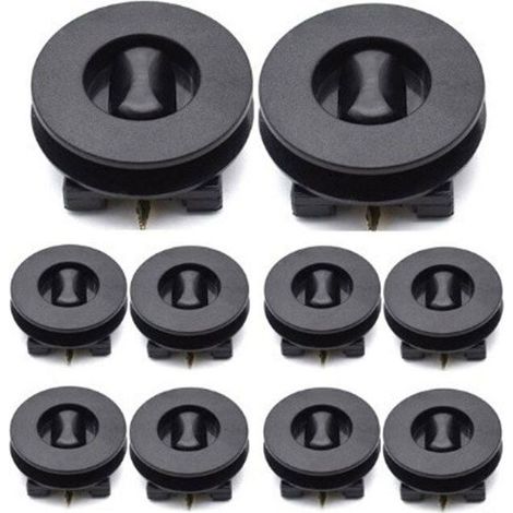 10pcs Tapis de voiture Tapis de fixation Tapis anti-slip Twist Clip en plastique Fixation Fixation Noir Dual Couche Retraite Pinces Porte-pinces (1/5)