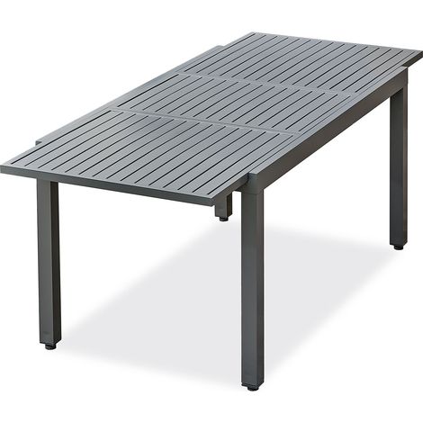 ORSINO - 8-Sitzer-Gartentisch aus Aluminium - Anthrazitgrau - REMARQUABLE