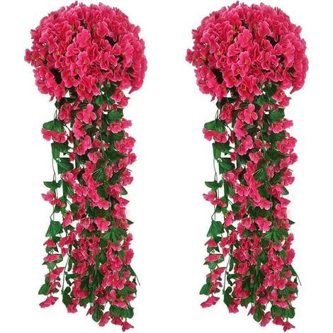 Accessoire Guirlande rosier artificielle longue rouge mariage jardin balcon décoration fleurs (1/5)