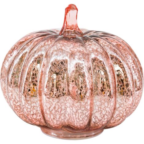Juego de luces decorativas de calabaza, figuras de calabaza falsas con efecto parpadeante, de plástico, para decoración, sala de estar, dorado rosa