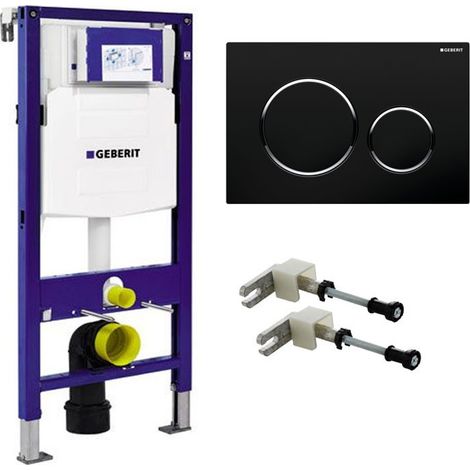 Geberit DUOFIX WC Frame 1.12m Dual Flush Cistern Frame UP320 Sigma20 Black Plate