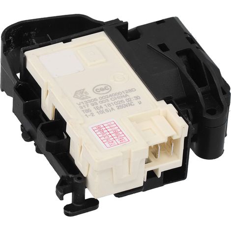 Ensemble de verrouillage de porte électrique 00128D 250V compatible avec les machines à laver à tambour Sanyo DGF6031W et DGF60311BCG (1/5)