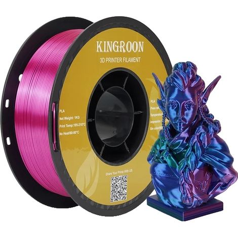 Filament d'impression 3D, matériau PLA, bobine de 1 kg, A-1KG (1/2)