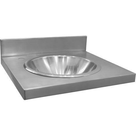 Comptoir suspendu avec évier 550x254x550 mm, inox brossé