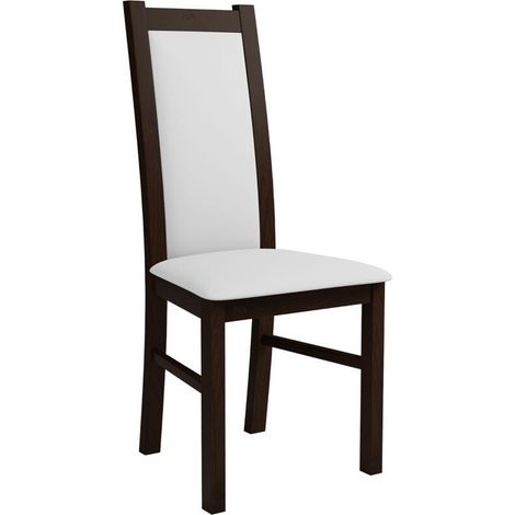 Silla Sparks 116, Nuez, 95x44x40cm, Cuero ecológico, De madera, Madera (1/4)