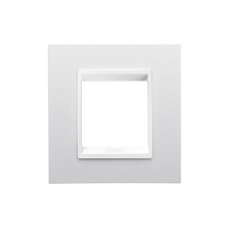PLAQUE LUX INT. 2P MONOCHOME BLANC GEWISS GW16222YB