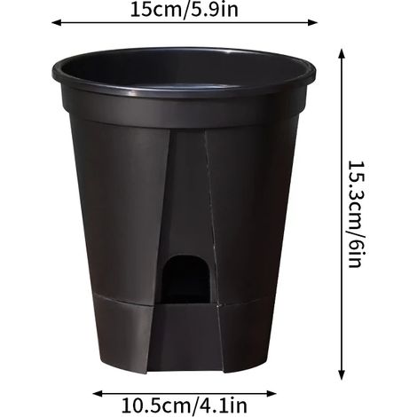 (S10, comme illustré) Pot à arrosage automatique pour orchidées, pots de fleurs transparents pour plantes, pot de jardin paresseux, pot respirant pour racines d'orchidées (1/4)