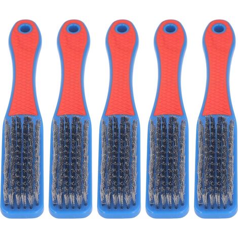5 Pcs Stainless Steel Bristle Wire Brush for Woodworking Cleaning (1/5)