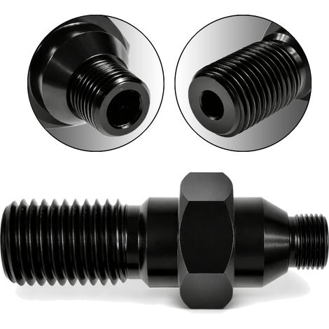 1 1/4" UNC-Außengewinde (1/2"-Innengewinde) auf 1/2"-Außengewinde-Titanadapter (1/5)