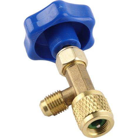 Soupape de sécurité universelle pour réfrigérant, en laiton, diamètre 1 cm, pour climatiseur domestique (jaune).