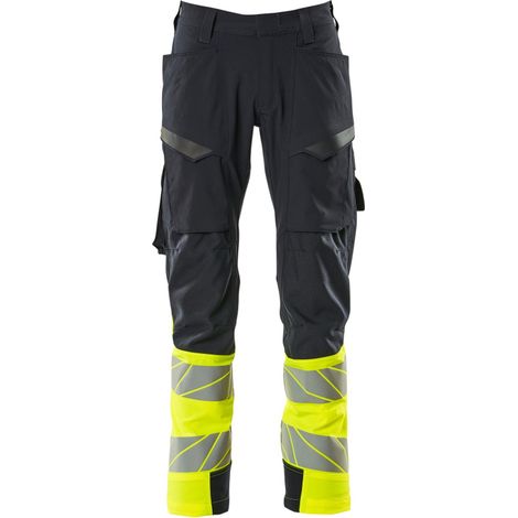 Mascot Hose mit Schenkeltaschen 19379-510-01017 Gr. 76C50 schwarzblau/hi-vis gelb (1/4)