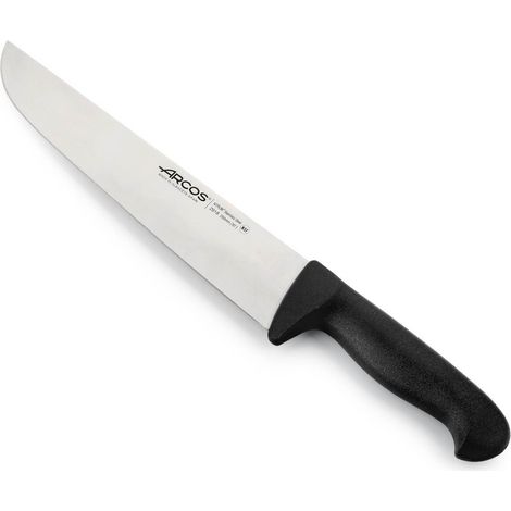 Coltello da macellaio Arcos Colore - Prof. 291825 in acciaio inox Nitrum e mango ergonomico nero Polipropilene e 25 lama cm, coperchio espositivo (1/5)