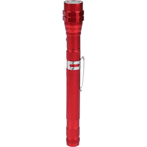Mini Lampe de Poche LED Flexible et Télescopique avec extrémité Magnétique, Portable pour les Espaces étroits, Alliage D'aluminium, Noir (rouge) (1/5)